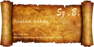 Szalka Bolda névjegykártya
